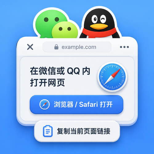 微信QQ内打开提示封面
